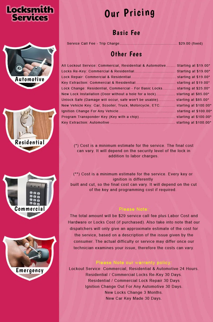 Lake Hiawatha NJ Locksmith Store Lake Hiawatha, NJ 973-957-2386 - price-list-c-18